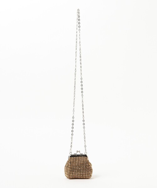 Ray BEAMS（レイビームス）の「blicenscell / ビジュー バッグ（ポーチ・レディース・シルバー/ブラウン・ONE SIZE）」の3枚目の写真