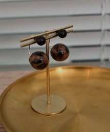 TONE SELECT GOODS | 【resonance】ニュアンス ブラウンカラー ボール ピアス(ピアス（両耳用）)