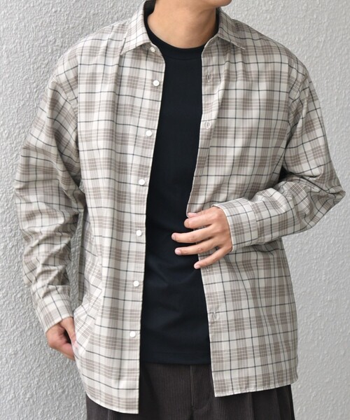 SHIPS any(シップス エニィ)の「SHIPS any:〈洗濯機可能〉LIM BLESS チェック レギュラーカラー シャツ◇(シャツ/ブラウス・メンズ・ブラック/ブラウン/ベージュ・SMALL/MEDIUM/LARGE/X-LARGE)」の11枚目の写真