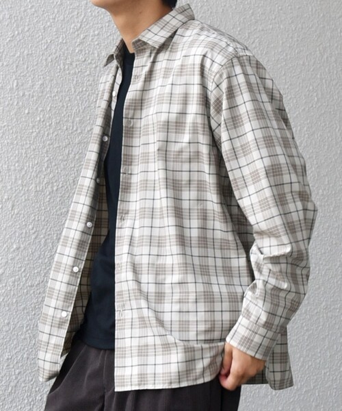 SHIPS any(シップス エニィ)の「SHIPS any:〈洗濯機可能〉LIM BLESS チェック レギュラーカラー シャツ◇(シャツ/ブラウス・メンズ・ブラック/ブラウン/ベージュ・SMALL/MEDIUM/LARGE/X-LARGE)」の12枚目の写真