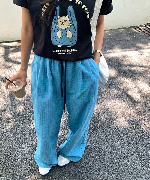 CERCA（チェルカ）の「【 MEMECLE / メメクル 】チェックワイドイージーパンツ（その他パンツ・レディース・ブラック・S）」の3枚目の写真