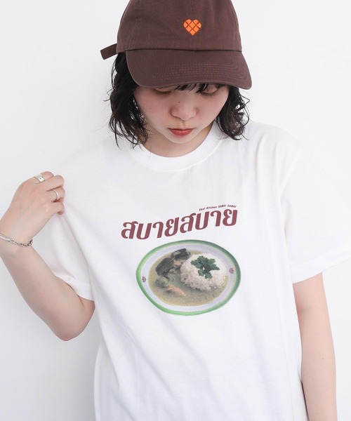 I am I in fact...(アイアムアイインファクト)の「●SABAI SABAI T-シャツ(Tシャツ/カットソー・レディース・ホワイト・FREE)」の1枚目の写真