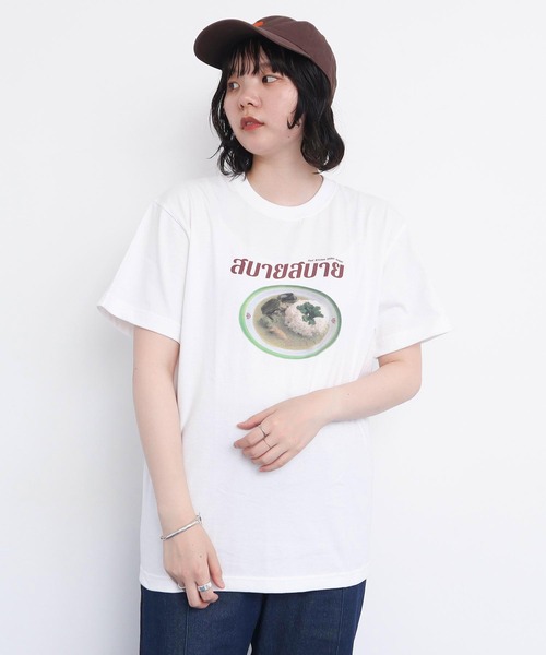 I am I in fact...(アイアムアイインファクト)の「●SABAI SABAI T-シャツ(Tシャツ/カットソー・レディース・ホワイト・FREE)」の10枚目の写真