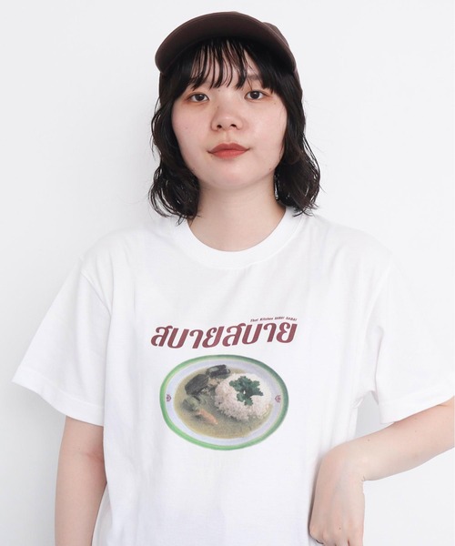 I am I in fact...(アイアムアイインファクト)の「●SABAI SABAI T-シャツ(Tシャツ/カットソー・レディース・ホワイト・FREE)」の12枚目の写真