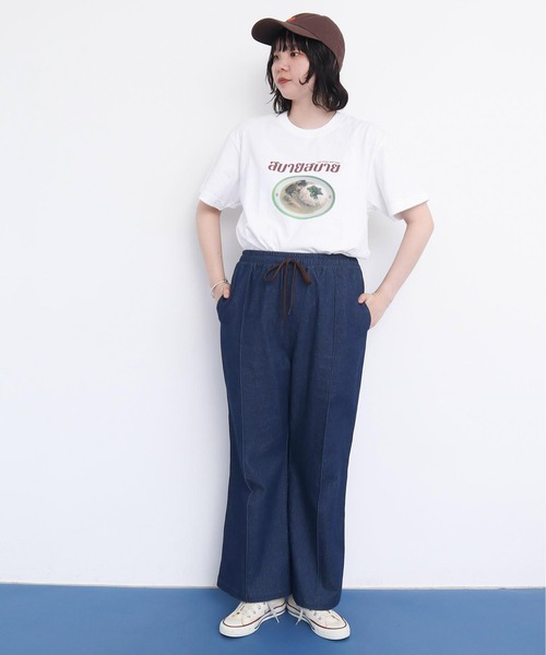 I am I in fact...(アイアムアイインファクト)の「●SABAI SABAI T-シャツ(Tシャツ/カットソー・レディース・ホワイト・FREE)」の13枚目の写真