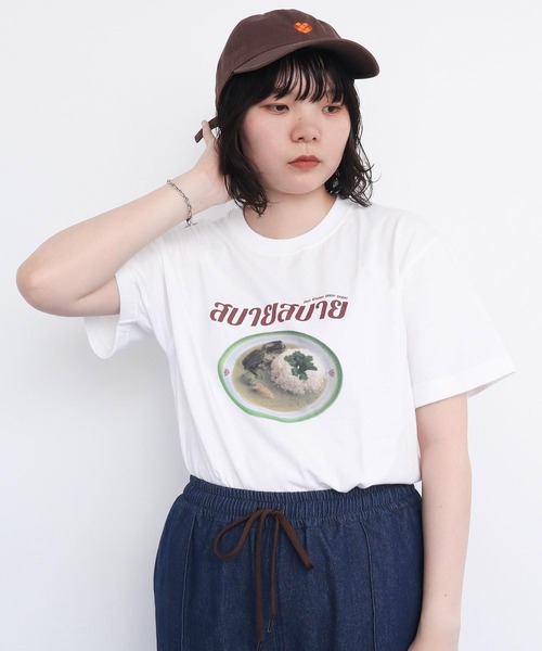 I am I in fact...(アイアムアイインファクト)の「●SABAI SABAI T-シャツ(Tシャツ/カットソー・レディース・ホワイト・FREE)」の5枚目の写真