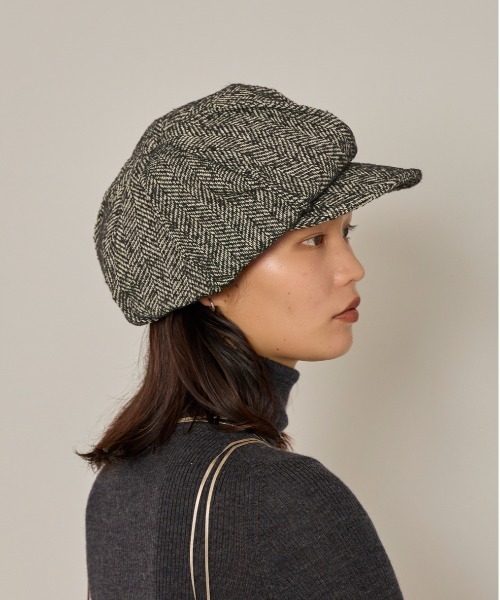 arth（アース）の「arth  HERINGBORN Tuck Cas / アース（キャスケット・メンズ・ブラック/ブラウン・58cm/60cm）」の5枚目の写真