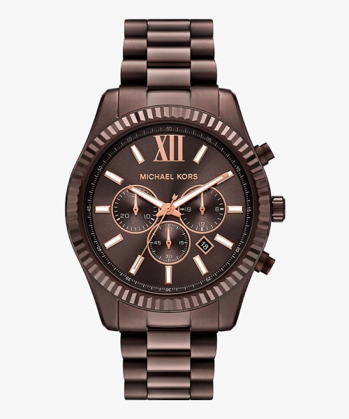 MICHAEL KORS(マイケルコース)の「LEXINGTON オーバーサイズ ウォッチ(アナログ腕時計・メンズ・ブラウン系・FREE)」の1枚目の写真