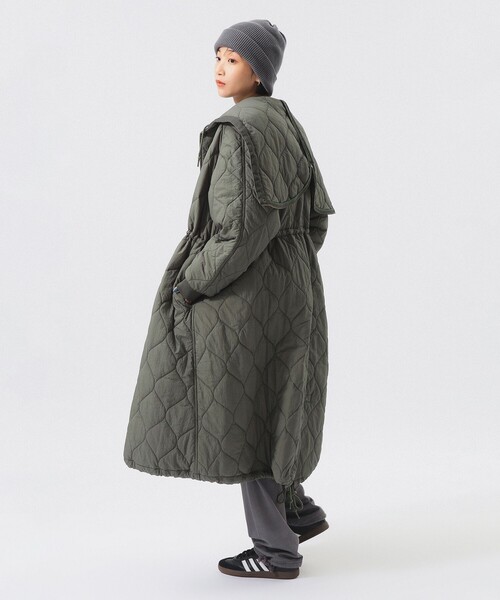 BEAMS BOY フード付きロングコート 人気 完売 即購入 OK ナイロン キルティング フード コート（その他アウター）｜BEAMS