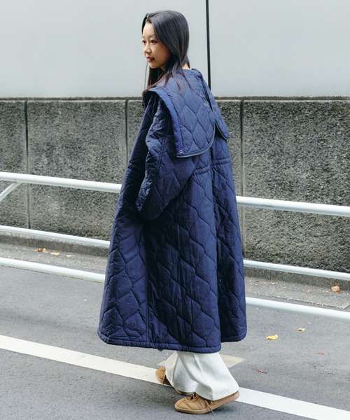 限定値下げ　美品BEAMS BOY ナイロンキルティングフードコート セール】ナイロン キルティング フード コート（その他アウター