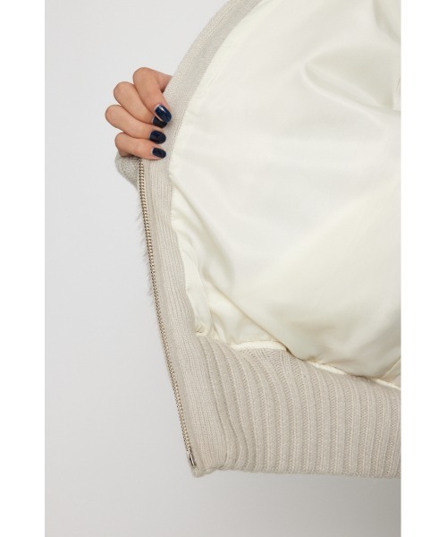 ラグアジェムLAGUA GEM CABLE KNIT FAUX FUR ブルゾン CABLE KNIT FAUX FUR ブルゾン（ブルゾン）｜LAGUA GEM（ラグアジェム