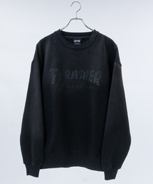 【at】〔THRASHER/スラッシャー〕裏起毛 フェード加工 フロントロゴスウェット
