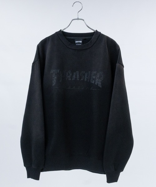 THRASHER(スラッシャー)の「【at】〔THRASHER/スラッシャー〕裏起毛 フェード加工 フロントロゴスウェット(スウェット・メンズ・ピンク/ブラウン/ブラック・LARGE/MEDIUM)」の2枚目の写真
