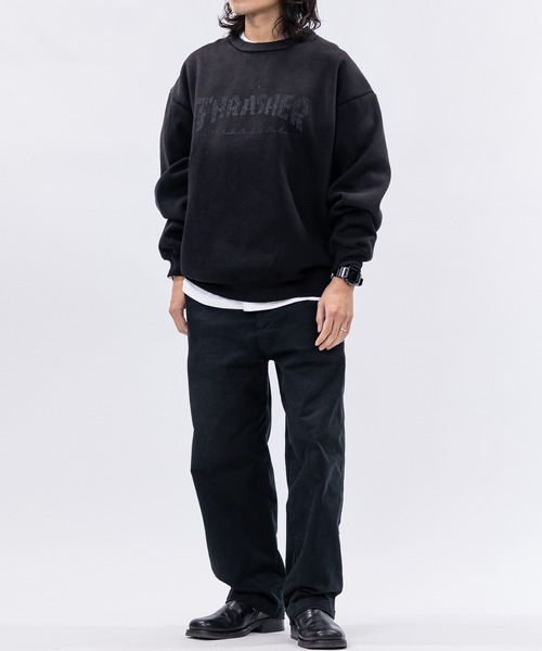 THRASHER(スラッシャー)の「【at】〔THRASHER/スラッシャー〕裏起毛 フェード加工 フロントロゴスウェット(スウェット・メンズ・ピンク/ブラウン/ブラック・LARGE/MEDIUM)」の9枚目の写真