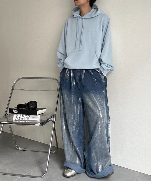 CREARE -LINO-（クレアーレリノ）の「〈ユニセックス商品〉ベーシックスウェットパーカー/フーディー（パーカー・メンズ・ブラウン/レッド/ブラック/杢グレー/ブルー・M/L/XL）」の14枚目の写真