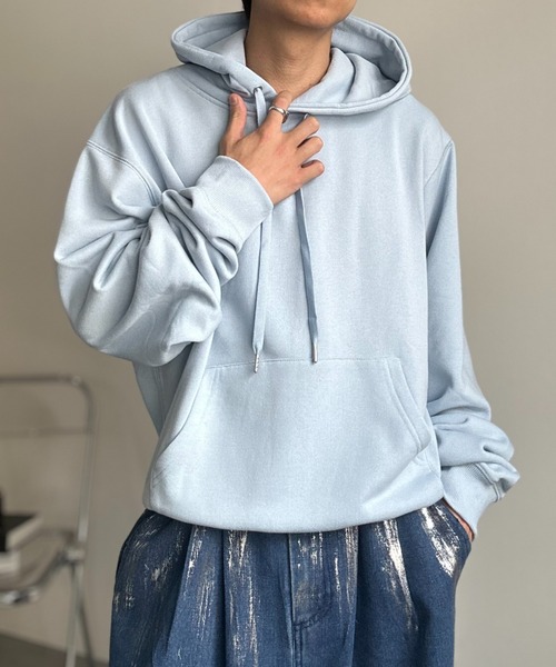 CREARE -LINO-（クレアーレリノ）の「〈ユニセックス商品〉ベーシックスウェットパーカー/フーディー（パーカー・メンズ・ブラウン/レッド/ブラック/杢グレー/ブルー・M/L/XL）」の12枚目の写真