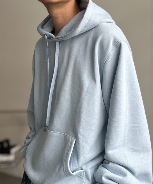 CREARE -LINO-（クレアーレリノ）の「〈ユニセックス商品〉ベーシックスウェットパーカー/フーディー（パーカー・メンズ・ブラウン/レッド/ブラック/杢グレー/ブルー・M/L/XL）」の13枚目の写真