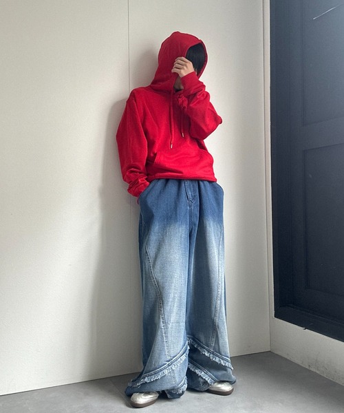 CREARE -LINO-（クレアーレリノ）の「〈ユニセックス商品〉ベーシックスウェットパーカー/フーディー（パーカー・メンズ・ブラウン/レッド/ブラック/杢グレー/ブルー・M/L/XL）」の16枚目の写真