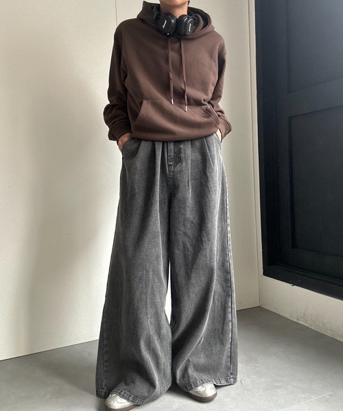 CREARE -LINO-（クレアーレリノ）の「〈ユニセックス商品〉ベーシックスウェットパーカー/フーディー（パーカー・メンズ・ブラウン/レッド/ブラック/杢グレー/ブルー・M/L/XL）」の18枚目の写真