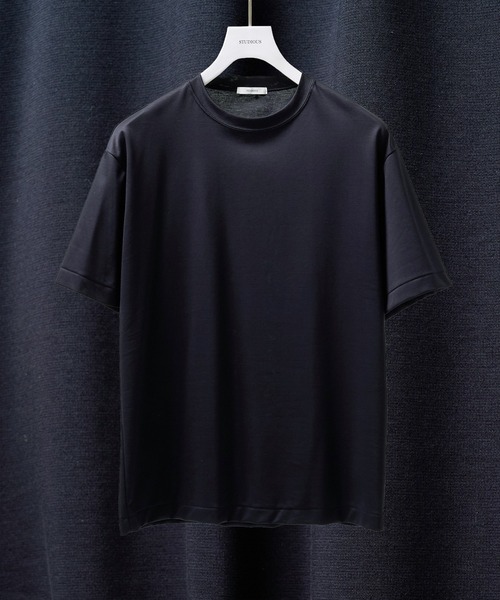 STUDIOUS(ステュディオス)の「32G ロイヤルクール レギュラーTシャツ(Tシャツ/カットソー・メンズ・ホワイト/チャコールグレー/ブラック/ベージュ/グリーン/ダークネイビー・1/2/3)」の6枚目の写真