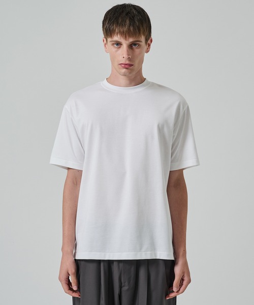 STUDIOUS(ステュディオス)の「32G ロイヤルクール レギュラーTシャツ(Tシャツ/カットソー・メンズ・ホワイト/チャコールグレー/ブラック/ベージュ/グリーン/ダークネイビー・1/2/3)」の12枚目の写真