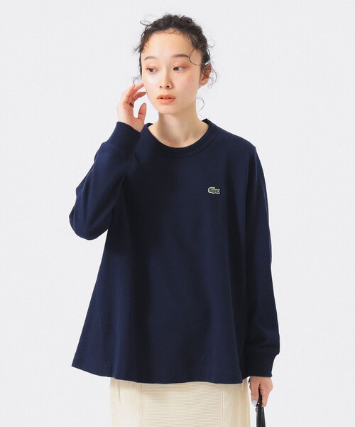 LACOSTE（ラコステ）の「【別注】LACOSTE / Aライン Tシャツ（Tシャツ/カットソー・レディース・ブラック/ダークブラウン/ネイビー/その他・38/36）」の3枚目の写真