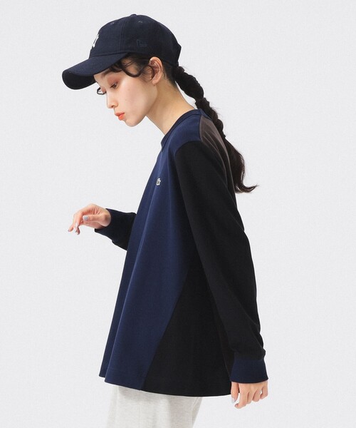 LACOSTE（ラコステ）の「【別注】LACOSTE / Aライン Tシャツ（Tシャツ/カットソー・レディース・ブラック/ダークブラウン/ネイビー/その他・38/36）」の4枚目の写真
