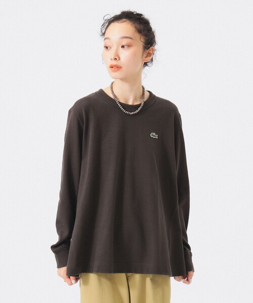 LACOSTE（ラコステ）の「【別注】LACOSTE / Aライン Tシャツ（Tシャツ/カットソー・レディース・ブラック/ダークブラウン/ネイビー/その他・38/36）」の10枚目の写真