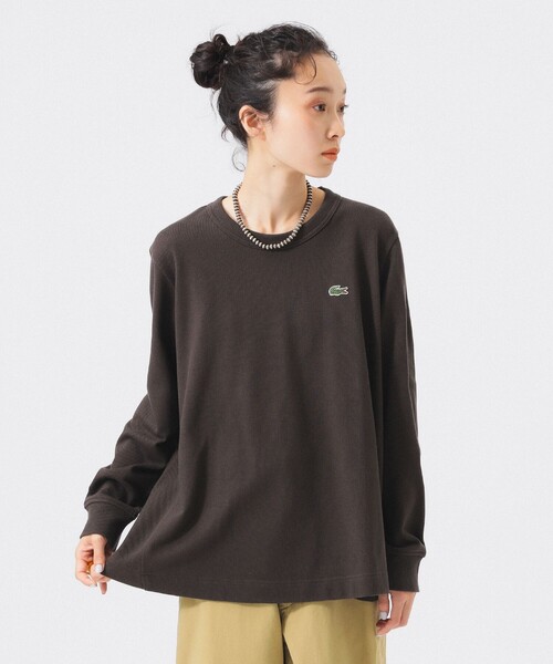 LACOSTE（ラコステ）の「【別注】LACOSTE / Aライン Tシャツ（Tシャツ/カットソー・レディース・ブラック/ダークブラウン/ネイビー/その他・38/36）」の11枚目の写真