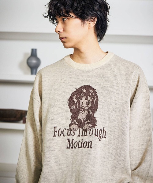 セール】アニマルモールジャガードニットプルオーバー / 587125