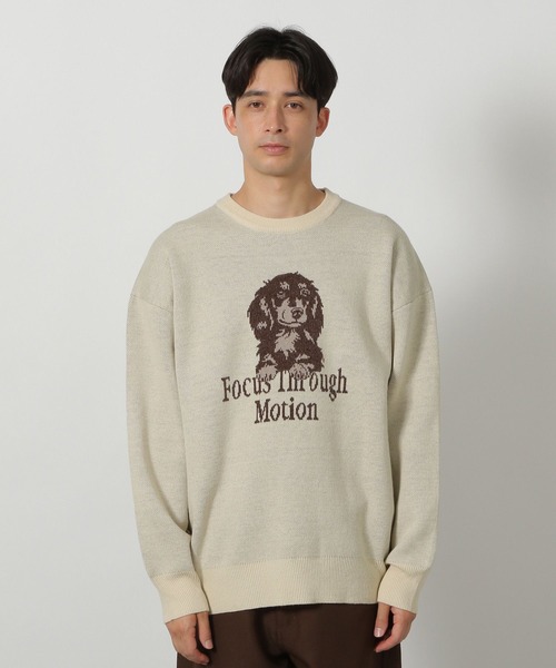 LAKOLE（ラコレ）の「アニマルモールジャガードニットプルオーバー / 587125（ニット/セーター・メンズ・アイボリー/ブラウン/グレー/イエロー/ネイビー/ブラック/ブルー・LARGE/X-LARGE/MEDIUM）」の15枚目の写真