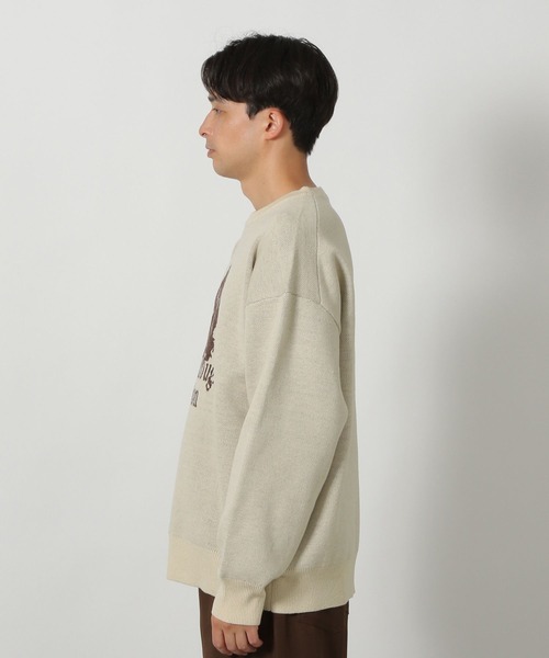 LAKOLE（ラコレ）の「アニマルモールジャガードニットプルオーバー / 587125（ニット/セーター・メンズ・アイボリー/ブラウン/グレー/イエロー/ネイビー/ブラック/ブルー・LARGE/X-LARGE/MEDIUM）」の16枚目の写真