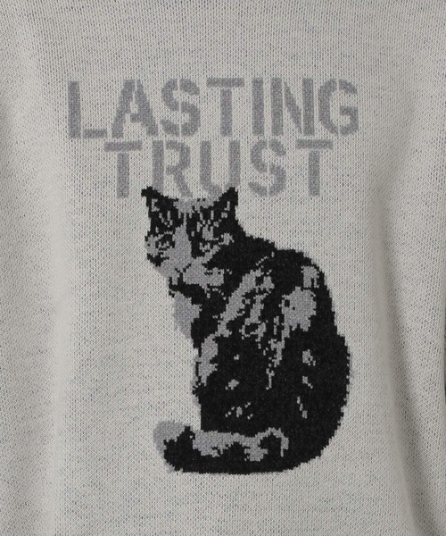 LAKOLE（ラコレ）の「アニマルモールジャガードニットプルオーバー / 587125（ニット/セーター・メンズ・アイボリー/ブラウン/グレー/イエロー/ネイビー/ブラック/ブルー・LARGE/X-LARGE/MEDIUM）」の22枚目の写真