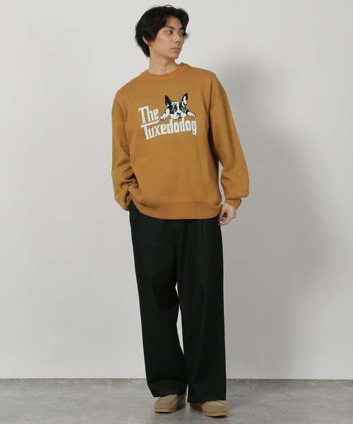 LAKOLE（ラコレ）の「アニマルモールジャガードニットプルオーバー / 587125（ニット/セーター・メンズ・アイボリー/ブラウン/グレー/イエロー/ネイビー/ブラック/ブルー・LARGE/X-LARGE/MEDIUM）」の11枚目の写真