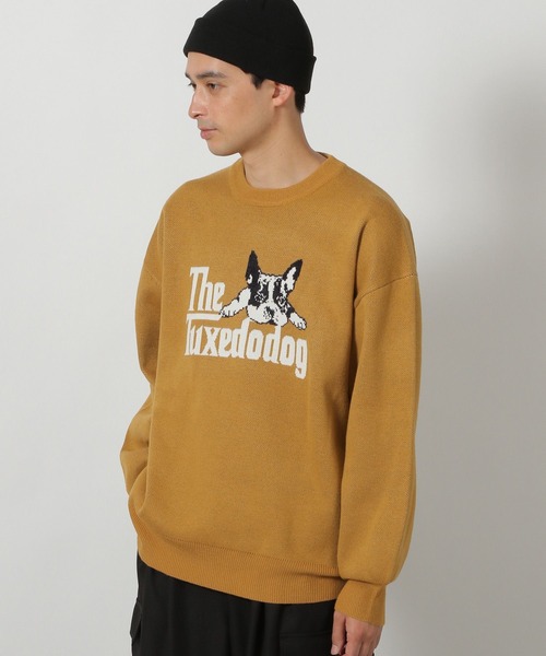 LAKOLE（ラコレ）の「アニマルモールジャガードニットプルオーバー / 587125（ニット/セーター・メンズ・アイボリー/ブラウン/グレー/イエロー/ネイビー/ブラック/ブルー・LARGE/X-LARGE/MEDIUM）」の14枚目の写真