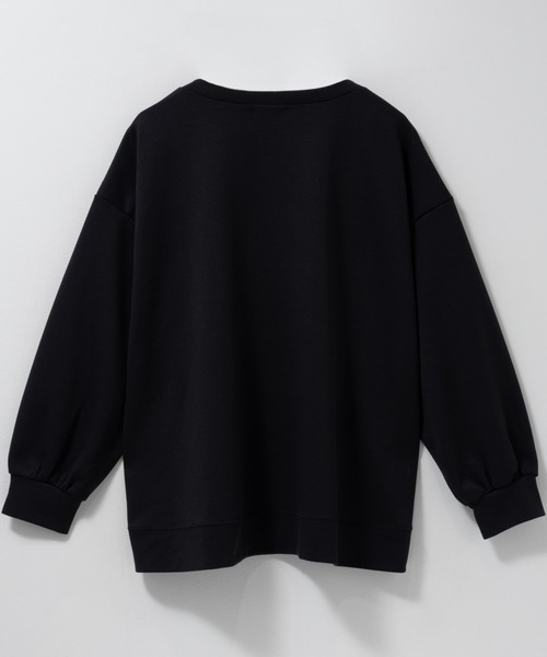 NAVY（ネイビー）の「nAvy ダンボールニット ロゴプリントプルオーバー【毛玉になりにくい UVカット 洗える(ネット使用)】（Tシャツ/カットソー・レディース・ライトグレー/チャコールグレー/ピンク・L/M）」の22枚目の写真