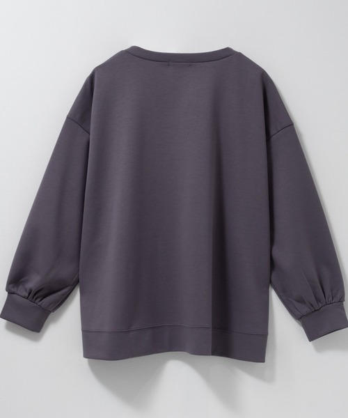 NAVY（ネイビー）の「nAvy ダンボールニット ロゴプリントプルオーバー【毛玉になりにくい UVカット 洗える(ネット使用)】（Tシャツ/カットソー・レディース・ライトグレー/チャコールグレー/ピンク・L/M）」の20枚目の写真