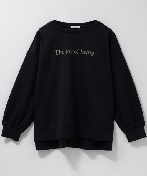NAVY（ネイビー）の「nAvy ダンボールニット ロゴプリントプルオーバー【毛玉になりにくい UVカット 洗える(ネット使用)】（Tシャツ/カットソー・レディース・ライトグレー/チャコールグレー/ピンク・L/M）」の18枚目の写真