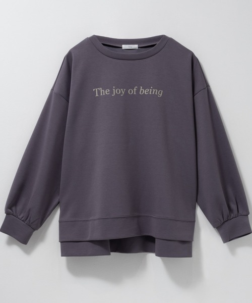 NAVY（ネイビー）の「nAvy ダンボールニット ロゴプリントプルオーバー【毛玉になりにくい UVカット 洗える(ネット使用)】（Tシャツ/カットソー・レディース・ライトグレー/チャコールグレー/ピンク・L/M）」の17枚目の写真
