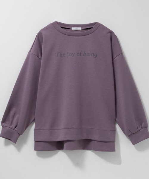 NAVY（ネイビー）の「nAvy ダンボールニット ロゴプリントプルオーバー【毛玉になりにくい UVカット 洗える(ネット使用)】（Tシャツ/カットソー・レディース・ライトグレー/チャコールグレー/ピンク・L/M）」の19枚目の写真