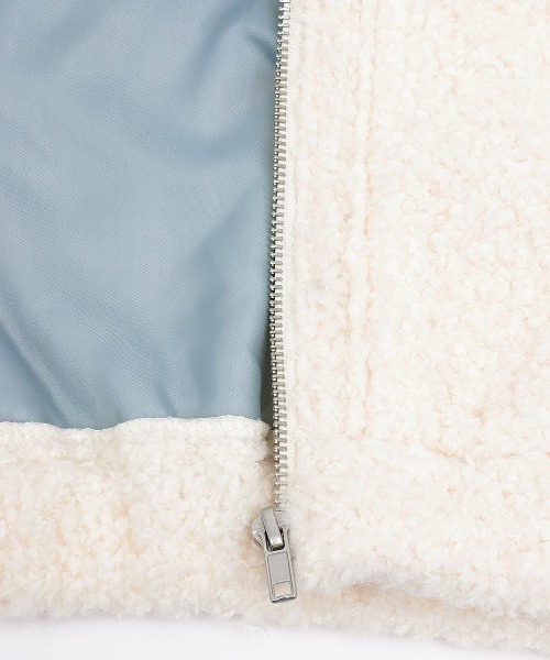 チチカカ（チチカカ）の「Orale! フード付きミックスボアブルゾン（ブルゾン・レディース・ブラック/アイボリー・FREE）」の16枚目の写真