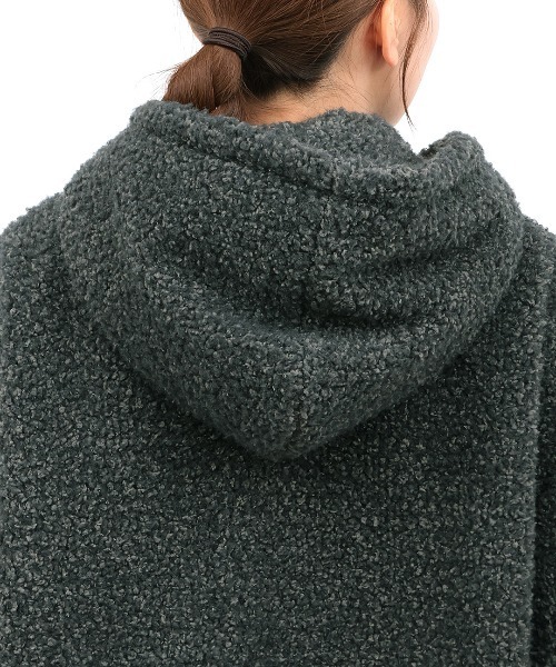 チチカカ（チチカカ）の「Orale! フード付きミックスボアブルゾン（ブルゾン・レディース・ブラック/アイボリー・FREE）」の11枚目の写真