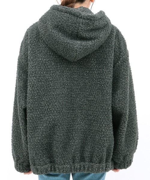 チチカカ（チチカカ）の「Orale! フード付きミックスボアブルゾン（ブルゾン・レディース・ブラック/アイボリー・FREE）」の9枚目の写真