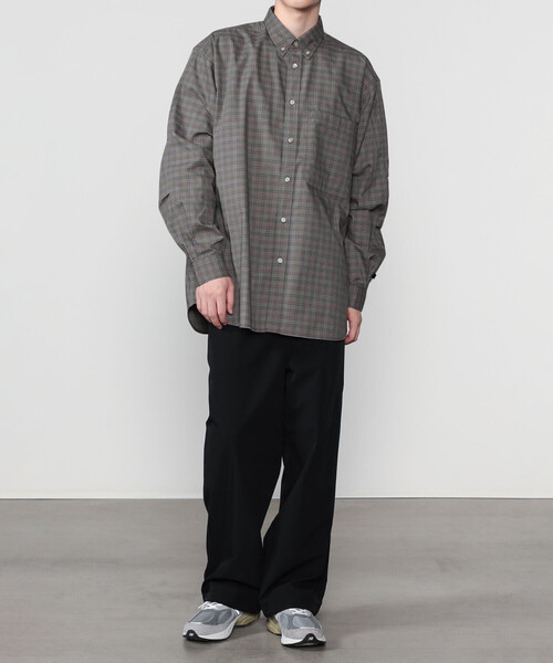 【試着のみ】TECH BUTTON DOWN SHIRT L/S Mサイズ DAIWA PIER39 | TECH BUTTON DOWN SHIRT L/S TATTERSALL MEN