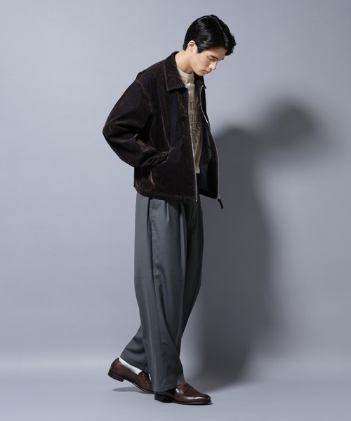 NANO universe（ナノユニバース）の「フロッキーデニム スポーツジャケット（デニムジャケット・メンズ・ブラック/ブラウン・L/M）」の8枚目の写真