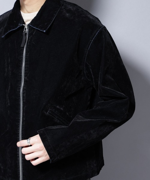 NANO universe（ナノユニバース）の「フロッキーデニム スポーツジャケット（デニムジャケット・メンズ・ブラック/ブラウン・L/M）」の21枚目の写真