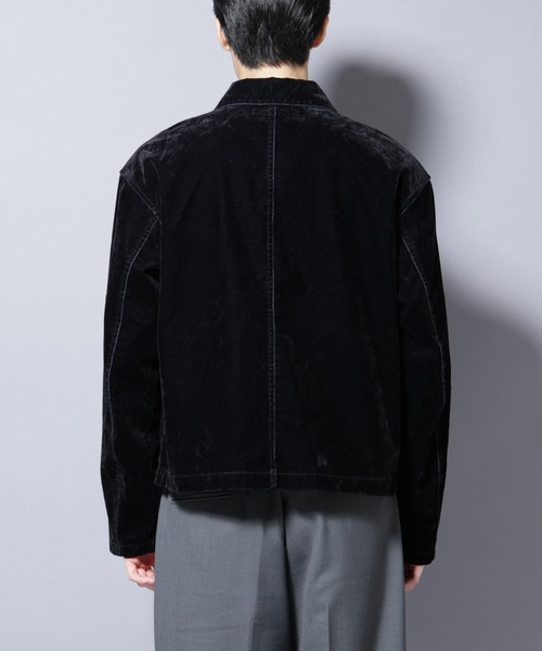 NANO universe（ナノユニバース）の「フロッキーデニム スポーツジャケット（デニムジャケット・メンズ・ブラック/ブラウン・L/M）」の19枚目の写真