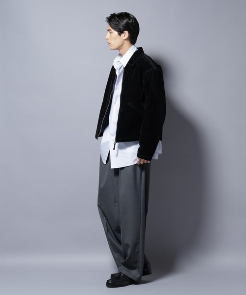 NANO universe（ナノユニバース）の「フロッキーデニム スポーツジャケット（デニムジャケット・メンズ・ブラック/ブラウン・L/M）」の16枚目の写真