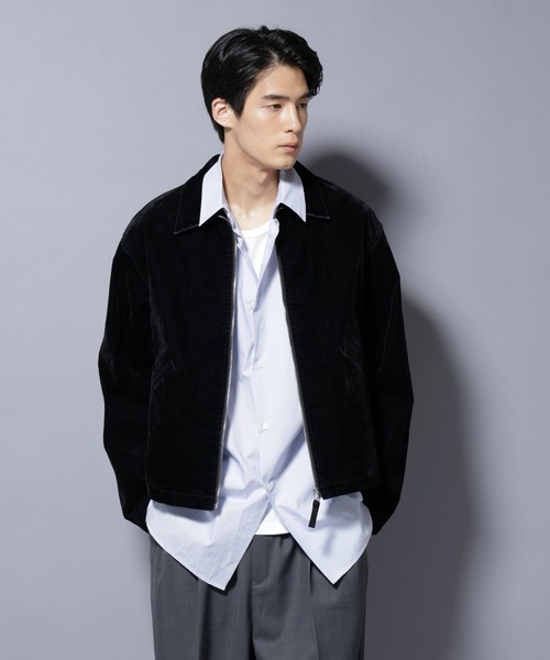 NANO universe（ナノユニバース）の「フロッキーデニム スポーツジャケット（デニムジャケット・メンズ・ブラック/ブラウン・L/M）」の11枚目の写真