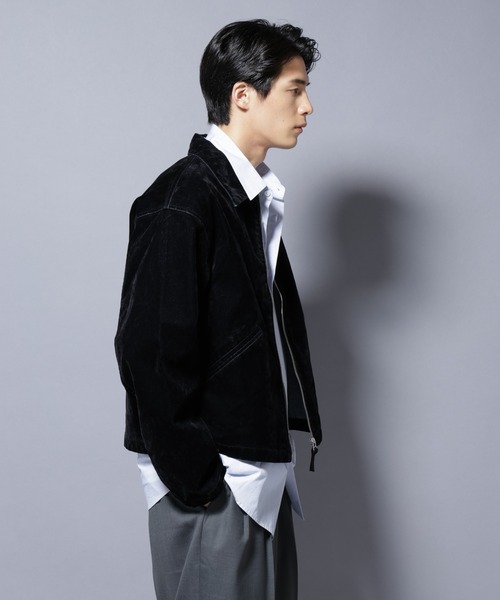 NANO universe（ナノユニバース）の「フロッキーデニム スポーツジャケット（デニムジャケット・メンズ・ブラック/ブラウン・L/M）」の12枚目の写真